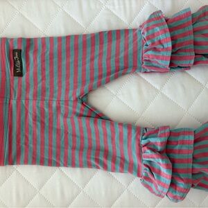 Matilda Jane Pink and Teal Striped Leggings